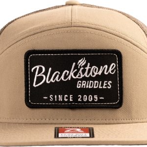 Richardson 168 7 Panel Trucker - Split Pale Khaki/Loden. Blackstone Griddles patch